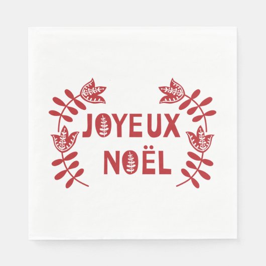 Serviette En Papier Napkins en papier Joyeux Noel (Devant)