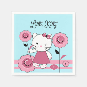 Serviette En Papier Napkins en papier Little Kitty