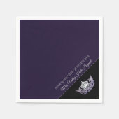 Serviette En Papier Napkins en papier peint en argent Miss America (Devant)