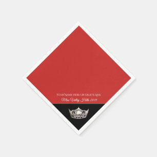 Serviette En Papier Napkins en papier peint en argent Miss America