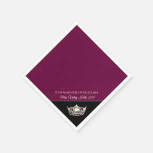 Serviette En Papier Napkins en papier peint en argent Miss America
