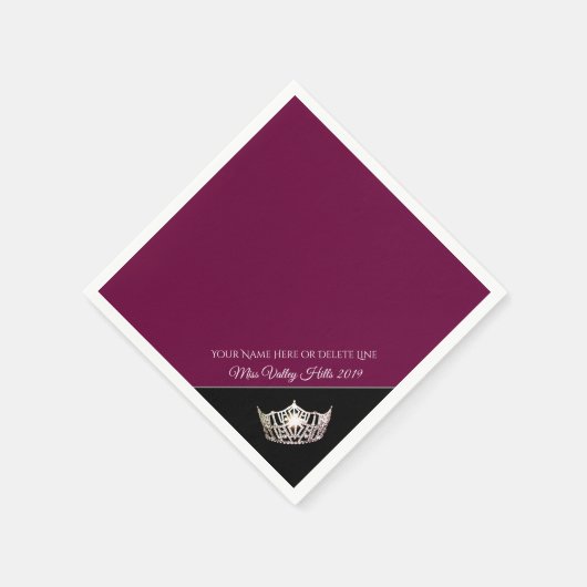 Serviette En Papier Napkins en papier peint en argent Miss America (Coin)