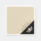 Serviette En Papier Napkins en papier peint en argent Miss America (Devant)