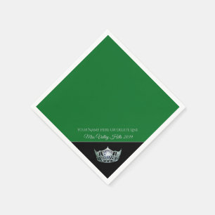 Serviette En Papier Napkins en papier peint en argent Miss America