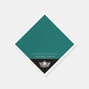 Serviette En Papier Napkins en papier peint en argent Miss America