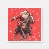 Serviette En Papier Napkins en papier Père Noël occidental (Devant)