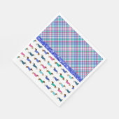 Serviette En Papier Napkins en papier plaid Pastel Dachshund (Coin)