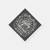Serviette En Papier Napkins en tableau de Noël Holly Jolly (Coin)
