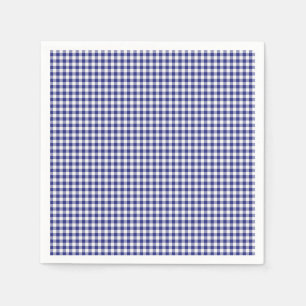 Serviette En Papier NAPKINS En vichy PAPIER Bleu-Blanc