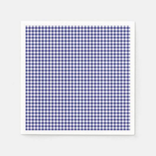 Serviette En Papier NAPKINS En vichy PAPIER Bleu-Blanc (Devant)