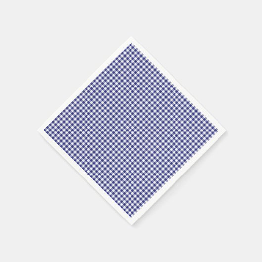 Serviette En Papier NAPKINS En vichy PAPIER Bleu-Blanc (Coin)
