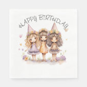 Serviette En Papier Napkins Fairy Anniversaire (Devant)