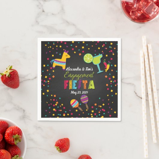 Serviette En Papier Napkins Fiesta Engagement Party (En situation)