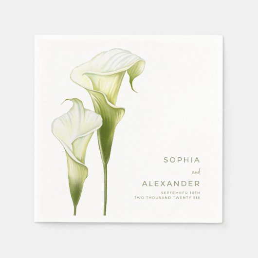 Serviette En Papier Napkins for a Modern Wedding.  (Devant)