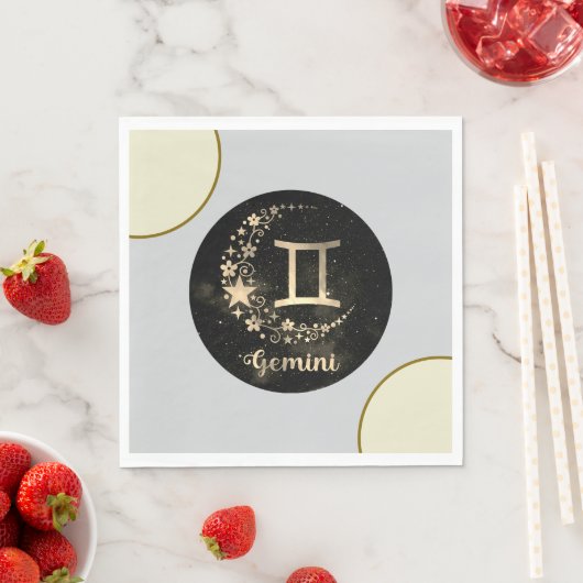 Serviette En Papier Napkins Gemini Party (En situation)