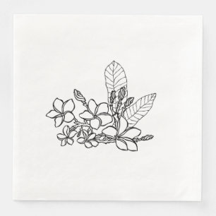 Serviette En Papier Napkins Hawaii Plumeria Party