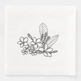 Serviette En Papier Napkins Hawaii Plumeria Party