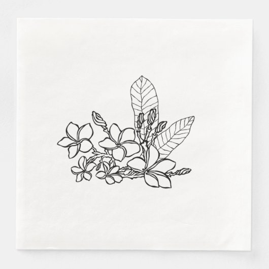 Serviette En Papier Napkins Hawaii Plumeria Party (Devant)