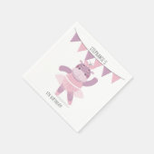 Serviette En Papier Napkins Hippo Ballerina (Coin)
