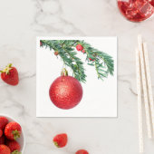 Serviette En Papier Napkins Holly Branch (En situation)