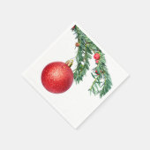 Serviette En Papier Napkins Holly Branch (Coin)