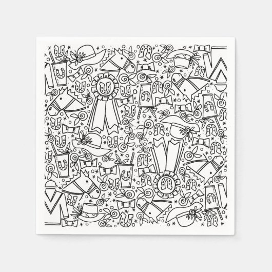 Serviette En Papier Napkins Kentucky Derby Party (Devant)