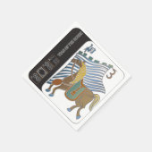 Serviette En Papier Napkins Mah Jongg Horse (Coin)