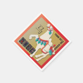 Serviette En Papier Napkins Mah Jongg Horse (Coin)