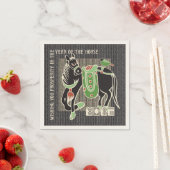 Serviette En Papier Napkins Mah Jongg Horse (En situation)