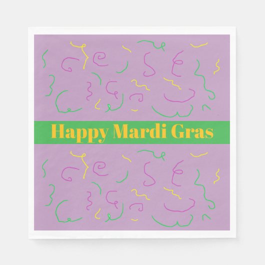 Serviette En Papier Napkins Mardi Gras (Devant)