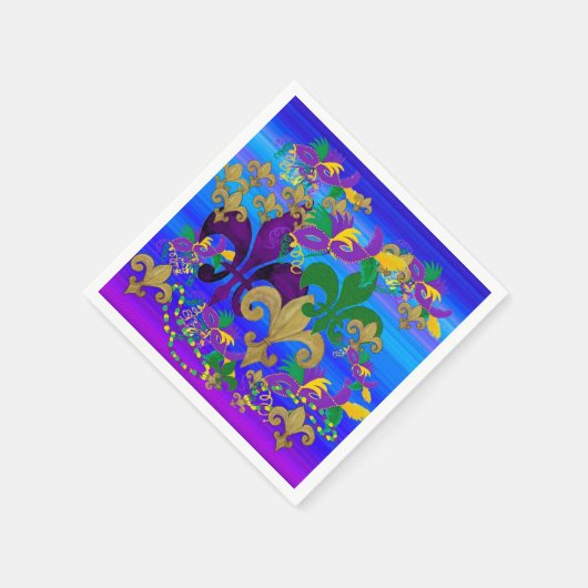 Serviette En Papier Napkins Mardi Gras (Coin)
