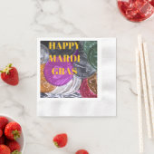 Serviette En Papier Napkins Mardi Gras (En situation)