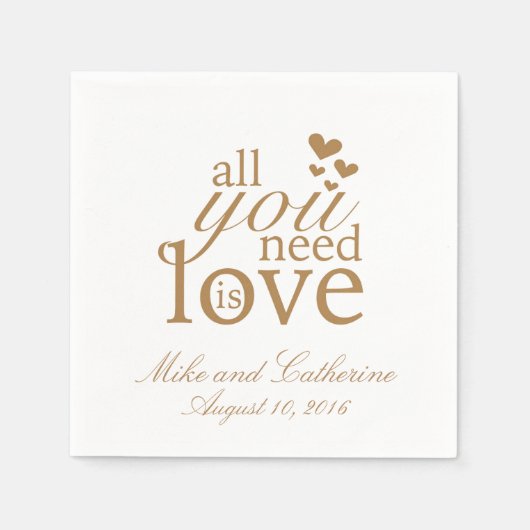 Serviette En Papier Napkins mariage (Devant)