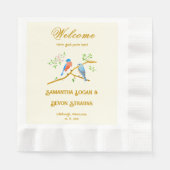 Serviette En Papier Napkins Mariage Bluebirds (Devant)