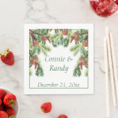 Serviette En Papier Napkins Mariage de Noël (En situation)