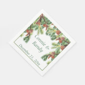 Serviette En Papier Napkins Mariage de Noël (Coin)