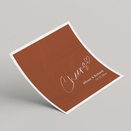 Serviette En Papier Napkins Mariage en terre cuite | Salutations minim
