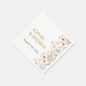 Serviette En Papier Napkins Mariage fleur sauvage (Coin)