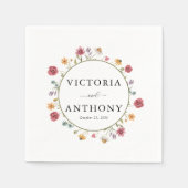 Serviette En Papier Napkins Mariage fleur sauvage (Devant)