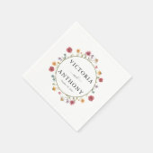 Serviette En Papier Napkins Mariage fleur sauvage (Coin)