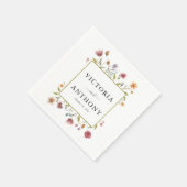 Serviette En Papier Napkins Mariage fleur sauvage (Coin)