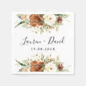 Serviette En Papier Napkins Mariage floral d'automne (Devant)