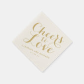 Serviette En Papier Napkins mariage | L'or à l'amour (Coin)