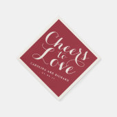 Serviette En Papier Napkins mariage | Marsala encourage à l'amour (Coin)