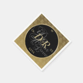 Serviette En Papier Napkins mariage Monogramme (Coin)