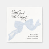 Serviette En Papier Napkins mariage | Nous Avons Lié Le Knot Dusty Blu (Devant)
