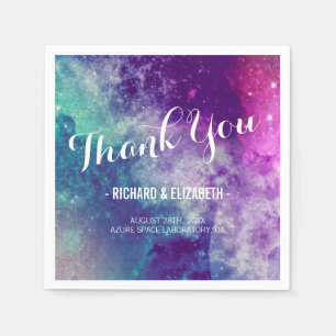 Serviette En Papier Napkins Mariage Pastel Galaxy