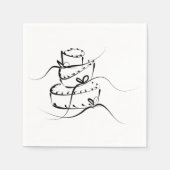Serviette En Papier Napkins Mariage Topsy Turvy (Devant)