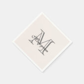 Serviette En Papier Napkins Monogramme (Coin)