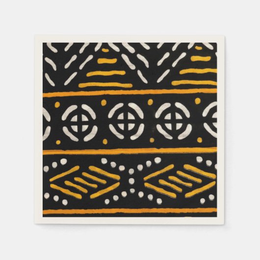 Serviette En Papier Napkins Motif africain (Devant)